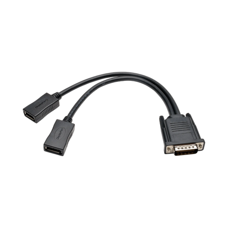Tripp Lite DMS-59 to Dual DisplayPort Splitter Y Cable (M to 2xF), 1 ft. (0.31 m) — Being Shipped