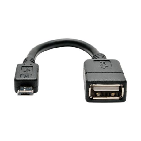 Tripp Lite Micro USB to USB OTG Host Adapter Cable, 5-Pin Micro USB B to USB A M/F, 6-in. (15.24 cm) — Being Shipped