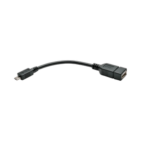 Tripp Lite Micro USB to USB OTG Host Adapter Cable, 5-Pin Micro USB B to USB A M/F, 6-in. (15.24 cm) — Being Shipped