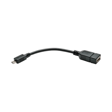 Tripp Lite Micro USB to USB OTG Host Adapter Cable, 5-Pin Micro USB B to USB A M/F, 6-in. (15.24 cm) — Being Shipped