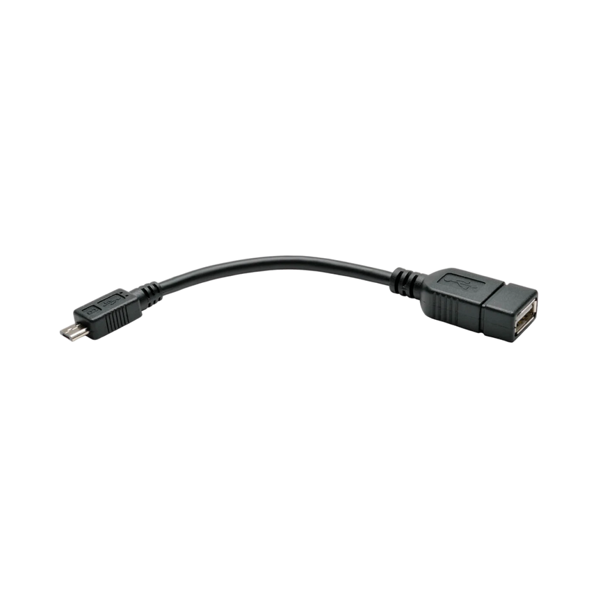 Tripp Lite Micro USB to USB OTG Host Adapter Cable, 5-Pin Micro USB B to USB A M/F, 6-in. (15.24 cm) — Being Shipped
