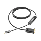 Tripp Lite USB-C to VGA Active Adapter Cable (M/M), Black, 6 ft. (1.8 m) — Being Shipped