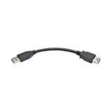 Tripp Lite USB 3.0 SuperSpeed Extension Cable (A M/F), Black, 6-in. (15.24 cm) — Being Shipped