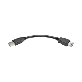 Tripp Lite USB 3.0 SuperSpeed Extension Cable (A M/F), Black, 6-in. (15.24 cm) — Being Shipped