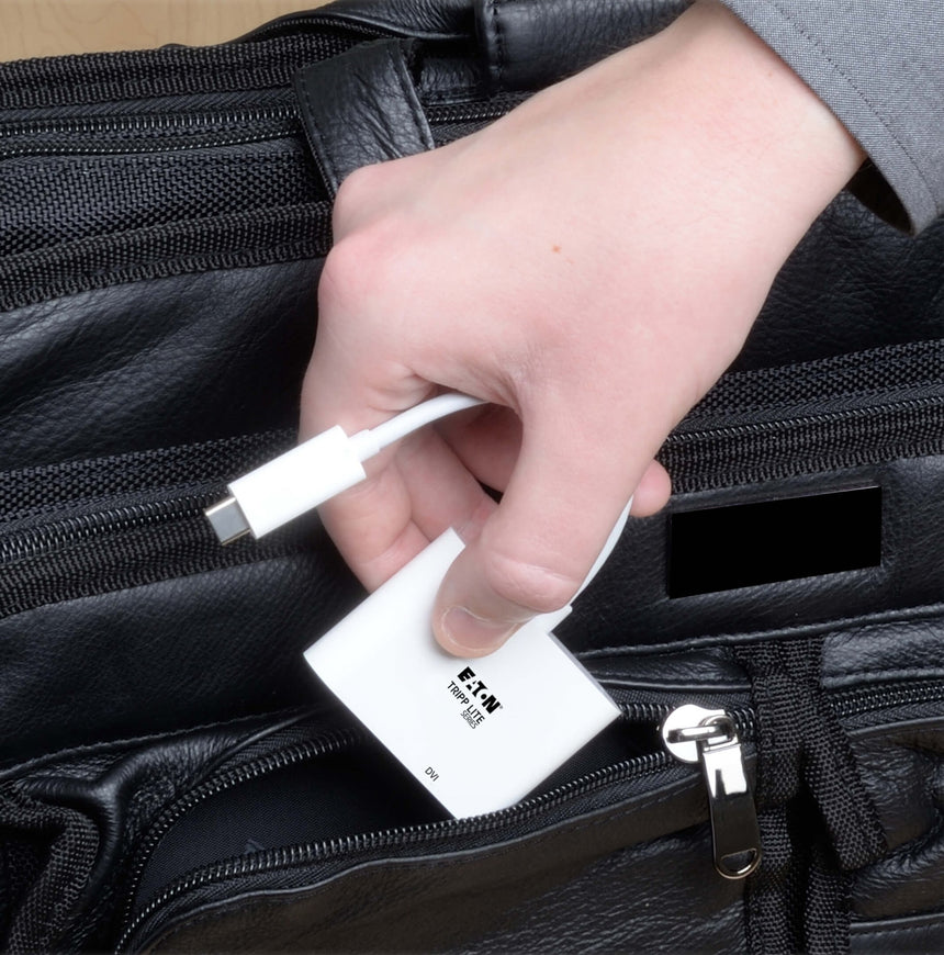 Tripp Lite USB-C to DVI Adapter with PD Charging (White) — Being Shipped