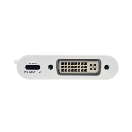 Tripp Lite USB-C to DVI Adapter with PD Charging (White) — Being Shipped