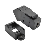 Tripp Lite Mini DisplayPort to DisplayPort All-in-One Keystone/Panel Mount Angled Adapter (F/F), Black — Being Shipped