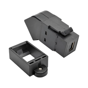 Tripp Lite Mini DisplayPort to DisplayPort All-in-One Keystone/Panel Mount Angled Adapter (F/F), Black — Being Shipped
