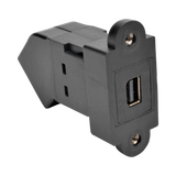 Tripp Lite Mini DisplayPort to DisplayPort All-in-One Keystone/Panel Mount Angled Adapter (F/F), Black — Being Shipped