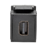 Tripp Lite Mini DisplayPort to DisplayPort All-in-One Keystone/Panel Mount Angled Adapter (F/F), Black — Being Shipped
