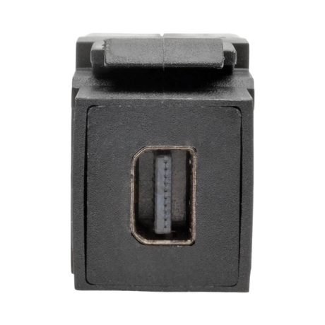 Tripp Lite Mini DisplayPort to DisplayPort All-in-One Keystone/Panel Mount Angled Adapter (F/F), Black — Being Shipped