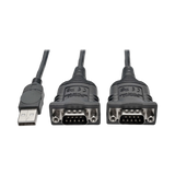 Tripp Lite 2-Port USB to DB9 Serial FTDI Adapter Cable with COM Retention (M/M), 6 ft. (1.83 m) — Being Shipped