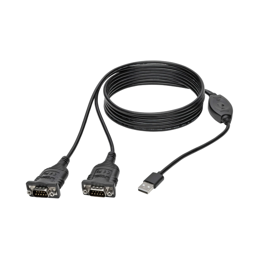 Tripp Lite 2-Port USB to DB9 Serial FTDI Adapter Cable with COM Retention (M/M), 6 ft. (1.83 m) — Being Shipped