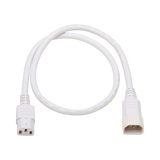 Tripp Lite Heavy-Duty PDU Power Cord, C13 to C14, 15A, 250V, 14 AWG, 3 ft. (0.91 m), White — Being Shipped
