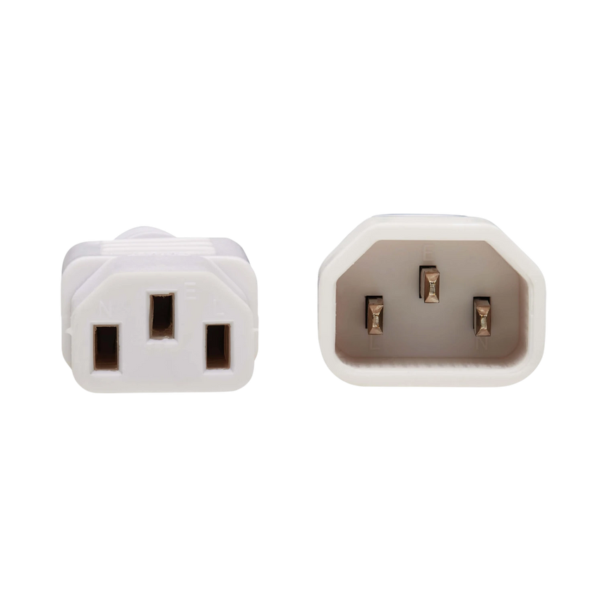 Tripp Lite Heavy-Duty PDU Power Cord, C13 to C14, 15A, 250V, 14 AWG, 3 ft. (0.91 m), White — Being Shipped