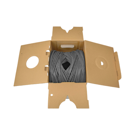 Tripp Lite Cat5e 350 MHz Solid Core Plenum-Rated (UTP) PVC Bulk Ethernet Cable, Gray, 1000 ft. (304.8 m) — Being Shipped