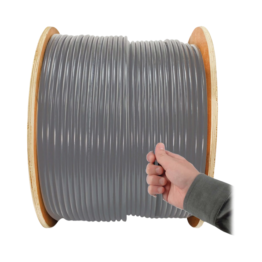 Tripp Lite Cat5e 350 MHz Solid Core Plenum-Rated (UTP) PVC Bulk Ethernet Cable, Gray, 1000 ft. (304.8 m) — Being Shipped