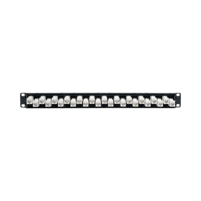 Tripp Lite 24-Port 1U Rack-Mount Cat6a Offset Feed-Through Patch Panel with Cable Management Bar, RJ45 Ethernet, TAA — Being Shipped