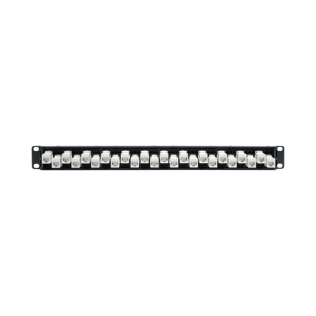Tripp Lite 24-Port 1U Rack-Mount Cat6a Offset Feed-Through Patch Panel with Cable Management Bar, RJ45 Ethernet, TAA — Being Shipped