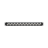 Tripp Lite 24-Port 1U Rack-Mount Cat6a Offset Feed-Through Patch Panel with Cable Management Bar, RJ45 Ethernet, TAA — Being Shipped