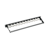 Tripp Lite 24-Port 1U Rack-Mount Cat6a Offset Feed-Through Patch Panel with Cable Management Bar, RJ45 Ethernet, TAA — Being Shipped