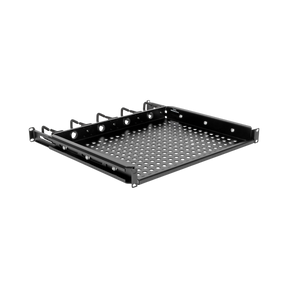 Tripp Lite SmartRack Cantilevered Steel Rack Shelf, 1U, Vented, Integrated Cable Rings, 14.2 in. Deep, Holds up to 50 lbs (22.2 kgs) — Being Shipped