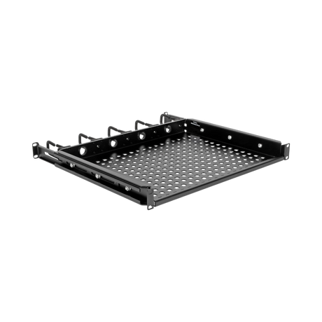 Tripp Lite SmartRack Cantilevered Steel Rack Shelf, 1U, Vented, Integrated Cable Rings, 14.2 in. Deep, Holds up to 50 lbs (22.2 kgs) — Being Shipped