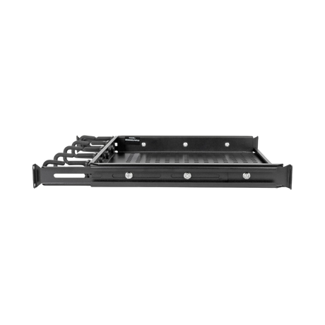 Tripp Lite SmartRack Cantilevered Steel Rack Shelf, 1U, Vented, Integrated Cable Rings, 14.2 in. Deep, Holds up to 50 lbs (22.2 kgs) — Being Shipped