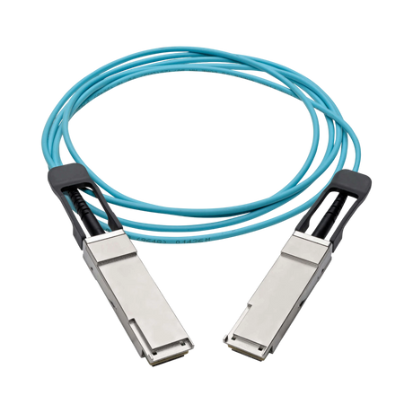 Tripp Lite QSFP+ to QSFP+ Active Optical Cable, 40Gb, AOC, M/M, Aqua, 1M (3.28 ft.) — Being Shipped