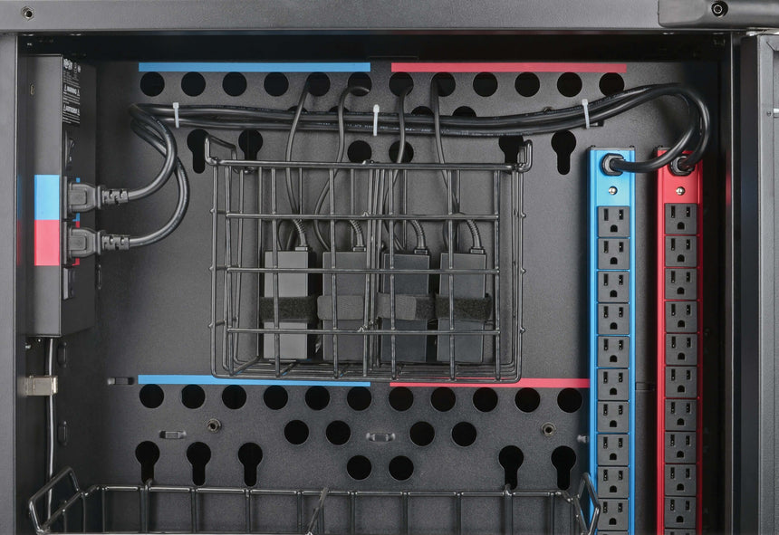 Tripp Lite 42-Device AC Mobile Charging Cart, 120V, NEMA 5-15P, 10 ft. (3.05 m) Cord, Black — Being Shipped