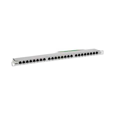 Tripp Lite Cat5e/Cat6 24-Port Patch Panel, Shielded, Krone IDC, 568A/B, RJ45 Ethernet, 0.5U Rack-Mount, TAA — Being Shipped