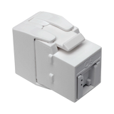 Tripp Lite Keystone Jack Cat6/Cat5e, RJ45, Shuttered, Dust Cap - Toolless, PoE/PoE+ Compliant, White, TAA — Being Shipped