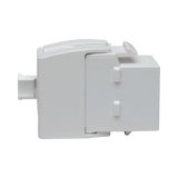 Tripp Lite Keystone Jack Cat6/Cat5e, RJ45, Shuttered, Dust Cap - Toolless, PoE/PoE+ Compliant, White, TAA — Being Shipped
