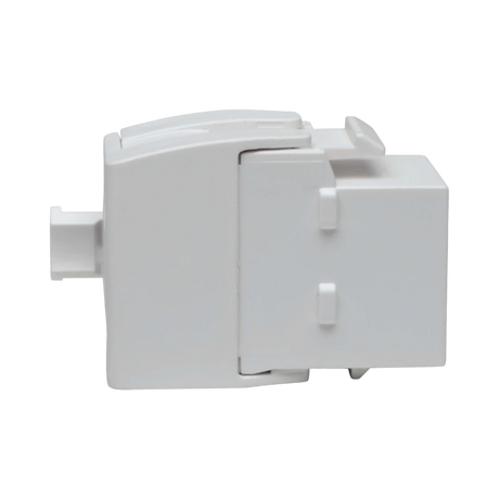Tripp Lite Keystone Jack Cat6/Cat5e, RJ45, Shuttered, Dust Cap - Toolless, PoE/PoE+ Compliant, White, TAA — Being Shipped