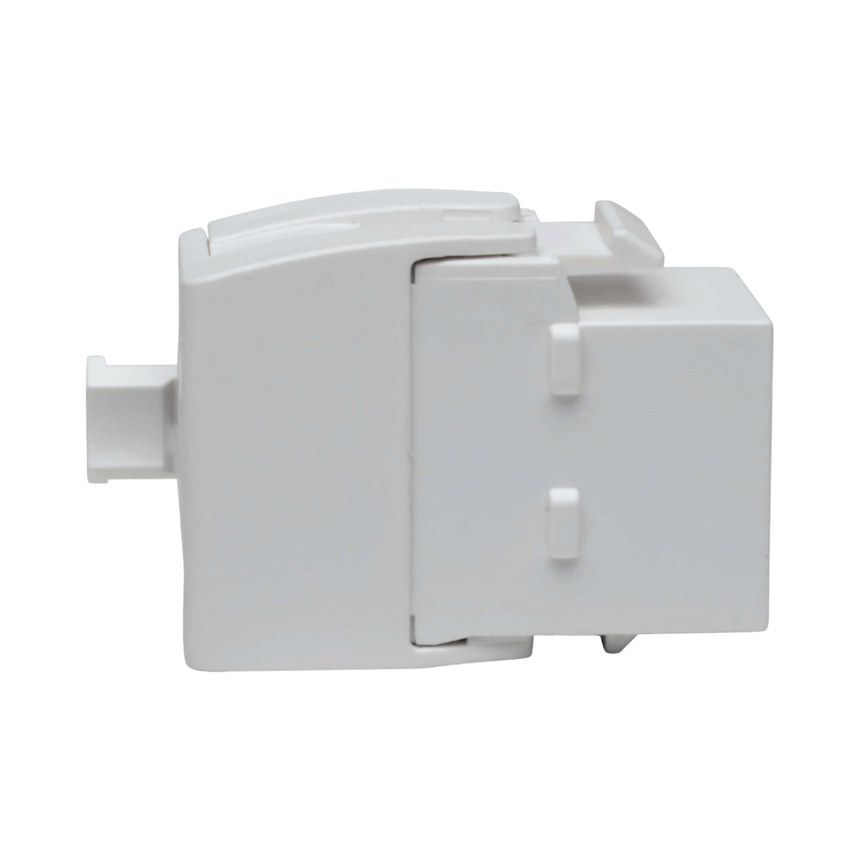 Tripp Lite Keystone Jack Cat6/Cat5e, RJ45, Shuttered, Dust Cap - Toolless, PoE/PoE+ Compliant, White, TAA — Being Shipped