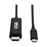 Tripp Lite USB-C to HDMI Adapter Cable (M/M), 4K 60 Hz, 4:4:4, Thunderbolt 3 Compatible, Black, 9 ft. (2.7 m) — Being Shipped