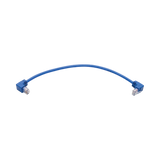 Tripp Lite  Up/Down-Angle Cat6 Gigabit Molded UTP Ethernet Cable (RJ45 Up-Angle M to RJ45 Down-Angle M), Blue, 1 ft. (0.31 m) — Being Shipped