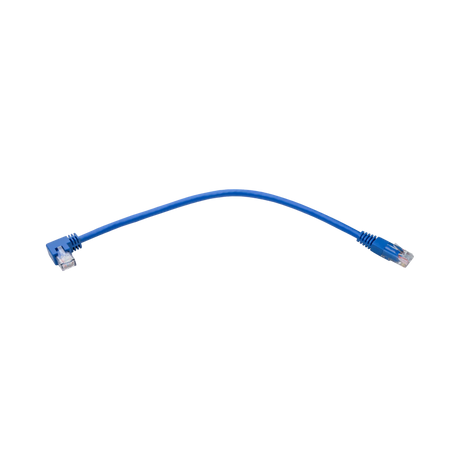 Tripp Lite Right-Angle Cat6 Gigabit Molded UTP Ethernet Cable (RJ45 Right-Angle M to RJ45 M), Blue, 1 ft. (0.31 m) — Being Shipped