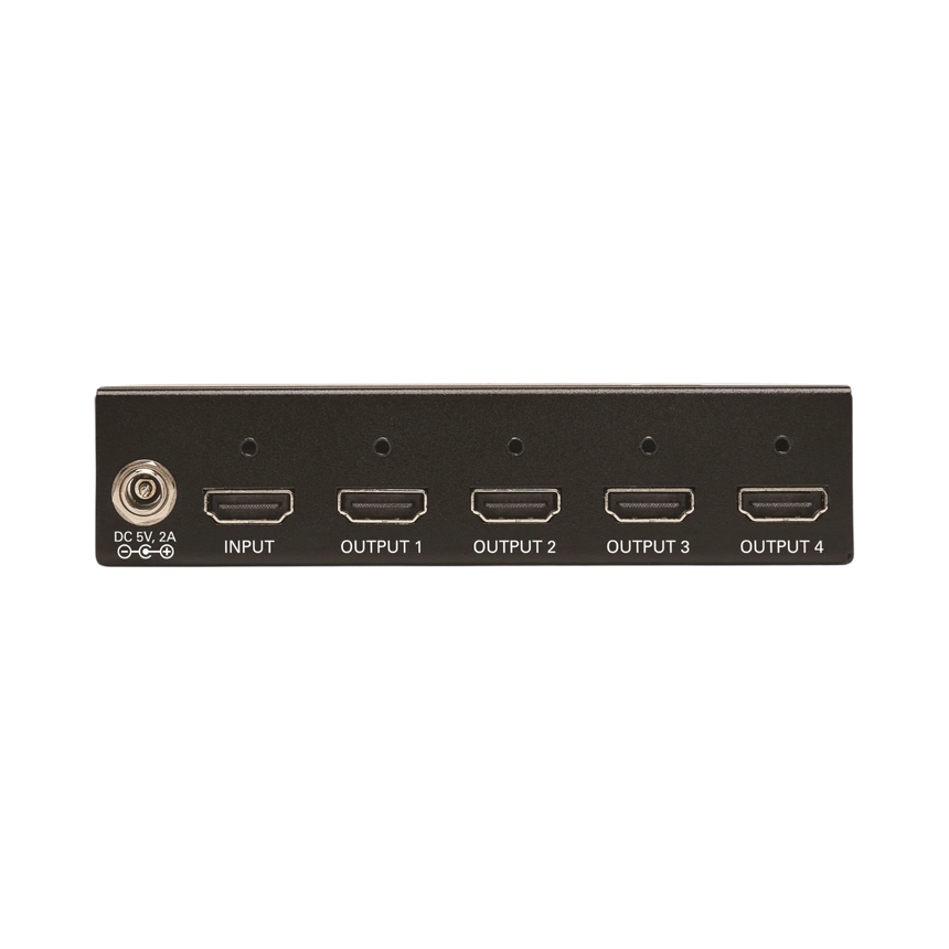 Tripp Lite 4-Port HDMI Splitter, 4K @ 60 Hz, 4:4:4, Multi-Resolution Support, HDR, HDCP 2.2, TAA — Being Shipped
