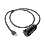 Tripp Lite High-Speed HDMI Cable (M/M), 4K 60 Hz, HDR, Industrial, IP68, Hooded Connector, Black, 3 ft. — Being Shipped