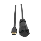Tripp Lite High-Speed HDMI Cable (M/M), 4K 60 Hz, HDR, Industrial, IP68, Hooded Connector, Black, 3 ft. — Being Shipped