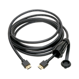 Tripp Lite High-Speed HDMI Cable (M/M), 4K 60 Hz, HDR, Industrial, IP68, Hooded Connector, Black, 12 ft. — Being Shipped