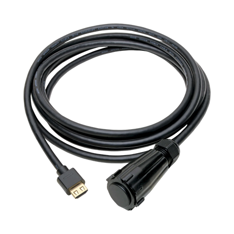 Tripp Lite High-Speed HDMI Cable (M/M), 4K 60 Hz, HDR, Industrial, IP68, Hooded Connector, Black, 12 ft. — Being Shipped