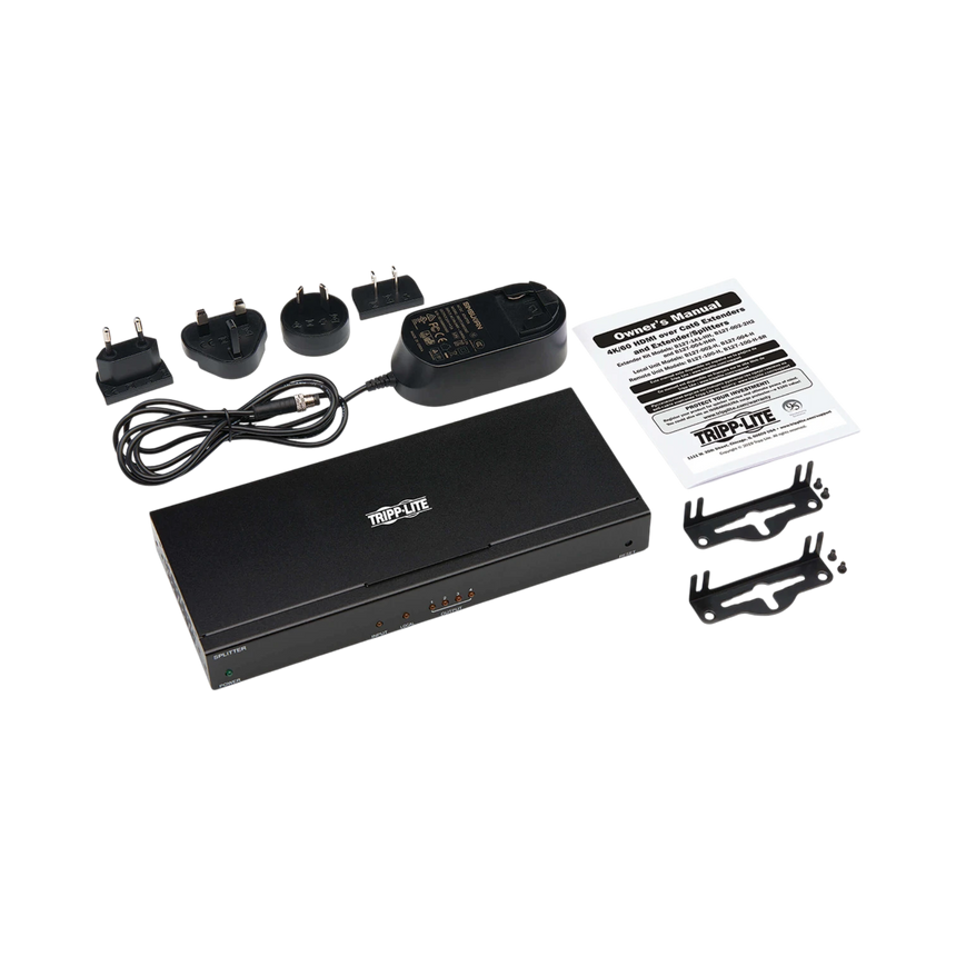 Tripp Lite 4-Port HDMI over Cat6 Splitter/Extender, 4K 60 Hz, HDR, PoC, Multi-Resolution Support, 125 ft., TAA — Being Shipped