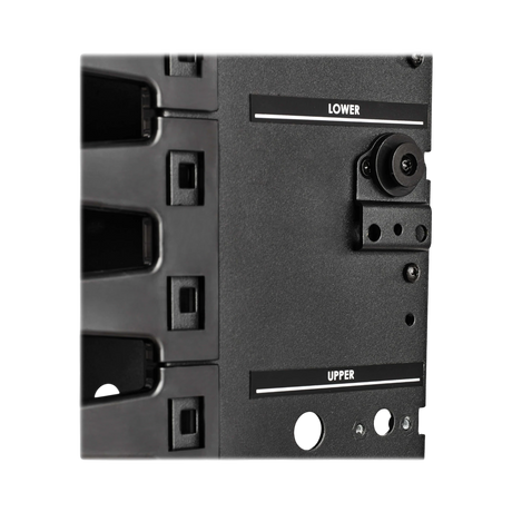 Tripp Lite High-Capacity Vertical Cable Manager, Deep Double Finger Duct with Cover, Single Sided, 6 in. Wide, Black, 7 ft. (2.2 m) — Being Shipped