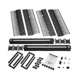 Tripp Lite High-Capacity Vertical Cable Manager, Deep Double Finger Duct with Cover, Single Sided, 6 in. Wide, Black, 7 ft. (2.2 m) — Being Shipped