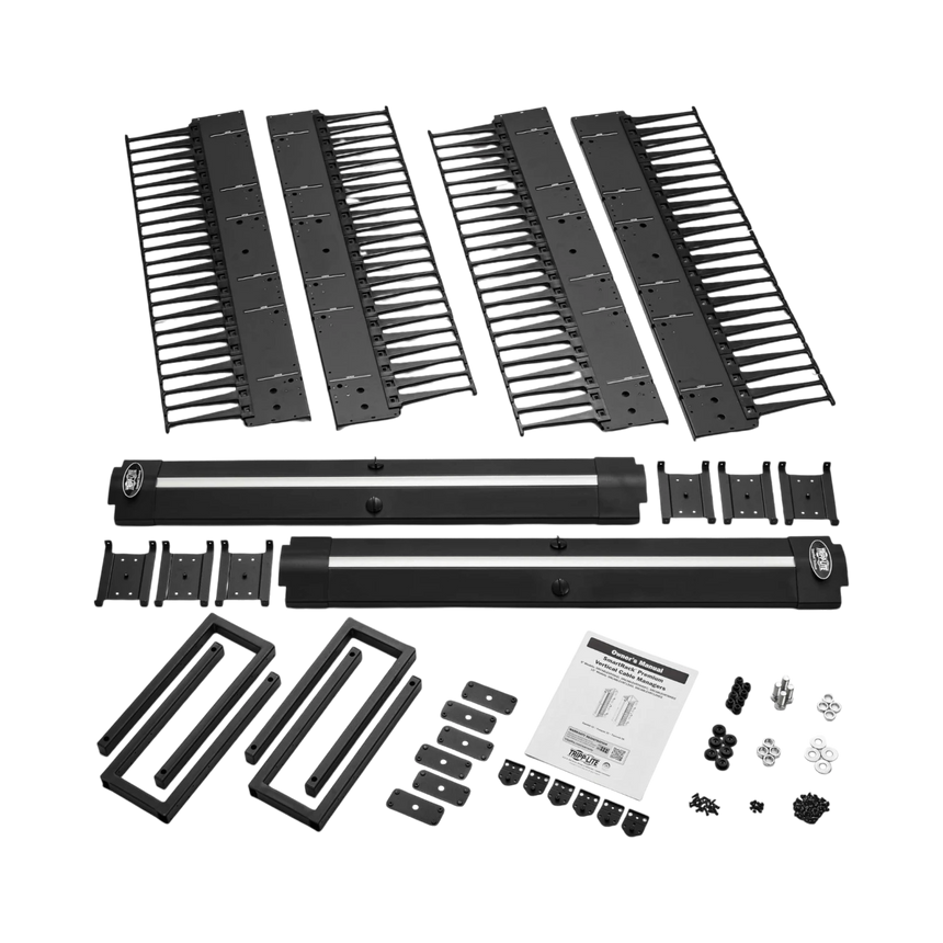 Tripp Lite High-Capacity Vertical Cable Manager, Deep Double Finger Duct with Cover, Single Sided, 6 in. Wide, Black, 7 ft. (2.2 m) — Being Shipped