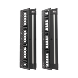 Tripp Lite High-Capacity Vertical Cable Manager, Deep Double Finger Duct with Cover, Single Sided, 6 in. Wide, Black, 7 ft. (2.2 m) — Being Shipped