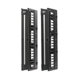 Tripp Lite High-Capacity Vertical Cable Manager, Deep Double Finger Duct with Cover, Single Sided, 6 in. Wide, Black, 7 ft. (2.2 m) — Being Shipped