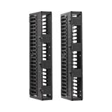 Tripp Lite High-Capacity Vertical Cable Manager, Deep Double Finger Duct with Cover, Single Sided, 6 in. Wide, Black, 7 ft. (2.2 m) — Being Shipped